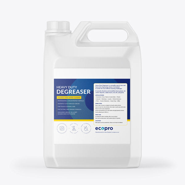Heavy-duty Degreaser 10 litre container with label on a white background