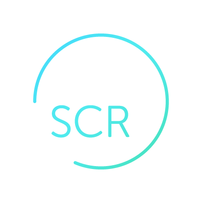 SCR Icon of a circle with letters SCR for Selective Catalytic Reduction technology